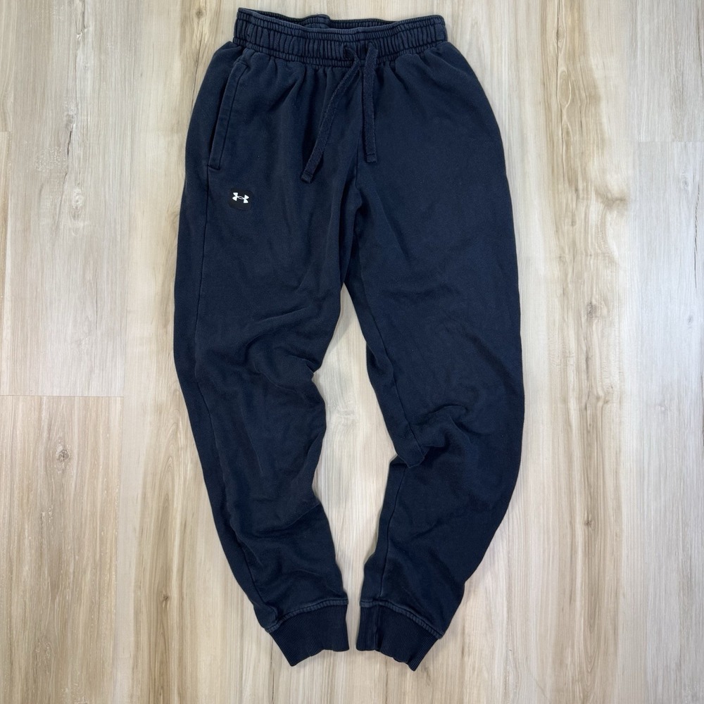Under Armour Pants Mens Medium Black Rival Fleece Joggers Sweatpants Gym